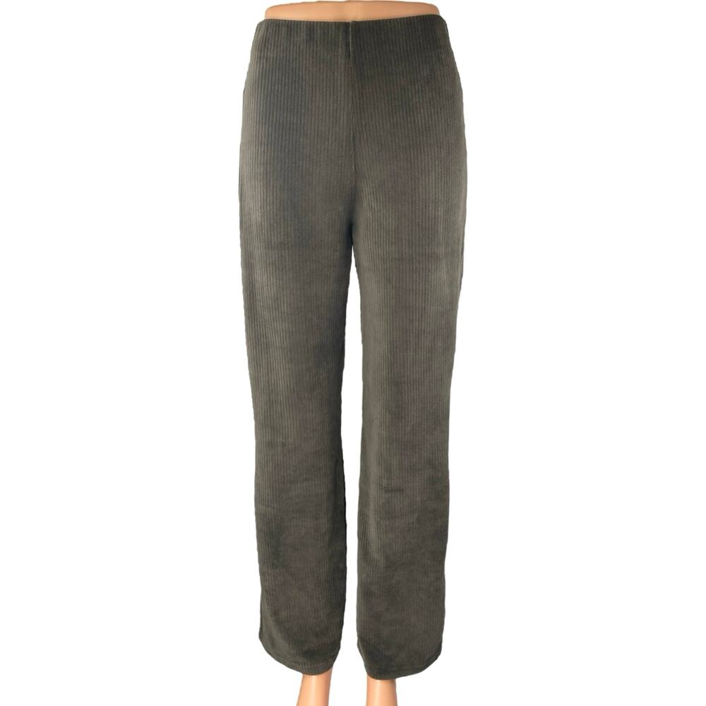 MNG Mango Women's Green High Waisted Relaxed Straight Trousers Pants XS